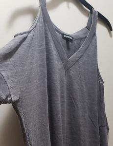 Express long sleeve tee with shoulder cut outs.